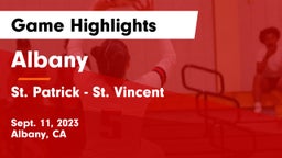 Albany  vs St. Patrick - St. Vincent  Game Highlights - Sept. 11, 2023