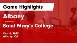 Albany  vs Saint Mary's College  Game Highlights - Oct. 4, 2023
