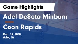Adel DeSoto Minburn vs Coon Rapids  Game Highlights - Dec. 10, 2018