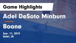 Adel DeSoto Minburn vs Boone  Game Highlights - Jan. 11, 2019