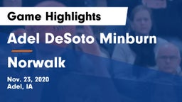 Adel DeSoto Minburn vs Norwalk  Game Highlights - Nov. 23, 2020