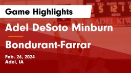 Adel DeSoto Minburn vs Bondurant-Farrar  Game Highlights - Feb. 26, 2024