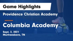Providence Christian Academy  vs Columbia Academy  Game Highlights - Sept. 2, 2021