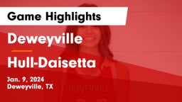 Deweyville  vs Hull-Daisetta  Game Highlights - Jan. 9, 2024