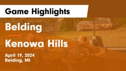 Belding  vs Kenowa Hills  Game Highlights - April 19, 2024