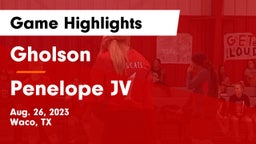 Gholson  vs Penelope JV  Game Highlights - Aug. 26, 2023