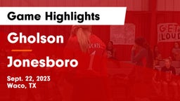 Gholson  vs Jonesboro  Game Highlights - Sept. 22, 2023
