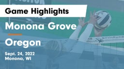 Monona Grove  vs Oregon  Game Highlights - Sept. 24, 2022