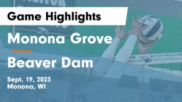 Monona Grove  vs Beaver Dam  Game Highlights - Sept. 19, 2023