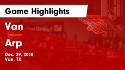 Van  vs Arp  Game Highlights - Dec. 29, 2018