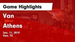 Van  vs Athens  Game Highlights - Jan. 11, 2019