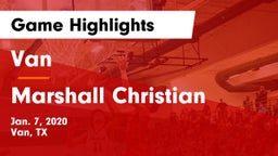 Van  vs Marshall Christian Game Highlights - Jan. 7, 2020