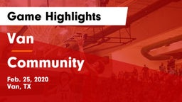 Van  vs Community  Game Highlights - Feb. 25, 2020