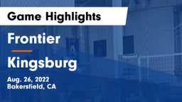Frontier  vs Kingsburg  Game Highlights - Aug. 26, 2022