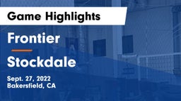 Frontier  vs Stockdale  Game Highlights - Sept. 27, 2022