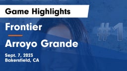 Frontier  vs Arroyo Grande  Game Highlights - Sept. 7, 2023