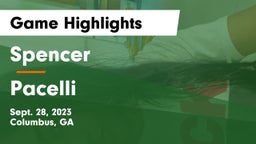 Spencer  vs Pacelli  Game Highlights - Sept. 28, 2023