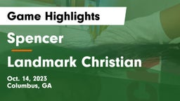Spencer  vs Landmark Christian  Game Highlights - Oct. 14, 2023