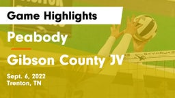 Peabody  vs Gibson County  JV Game Highlights - Sept. 6, 2022