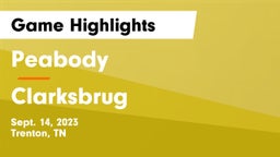 Peabody  vs Clarksbrug  Game Highlights - Sept. 14, 2023