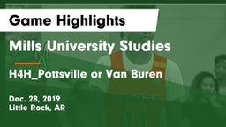 Mills University Studies  vs H4H_Pottsville or Van Buren Game Highlights - Dec. 28, 2019
