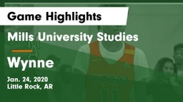 Mills University Studies  vs Wynne  Game Highlights - Jan. 24, 2020