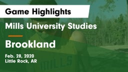 Mills University Studies  vs Brookland  Game Highlights - Feb. 28, 2020