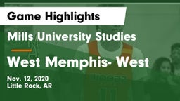 Mills University Studies  vs West Memphis- West Game Highlights - Nov. 12, 2020
