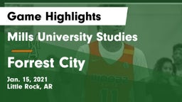 Mills University Studies  vs Forrest City  Game Highlights - Jan. 15, 2021