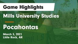 Mills University Studies  vs Pocahontas  Game Highlights - March 3, 2021