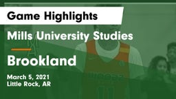 Mills University Studies  vs Brookland  Game Highlights - March 5, 2021