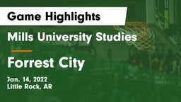 Mills University Studies  vs Forrest City  Game Highlights - Jan. 14, 2022
