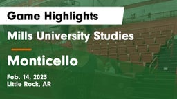 Mills University Studies  vs Monticello  Game Highlights - Feb. 14, 2023