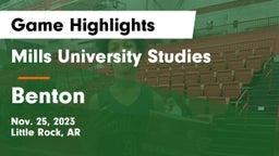 Mills University Studies  vs Benton  Game Highlights - Nov. 25, 2023