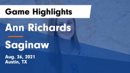 Ann Richards  vs Saginaw  Game Highlights - Aug. 26, 2021