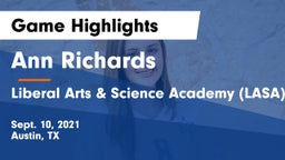 Ann Richards  vs Liberal Arts & Science Academy (LASA) Game Highlights - Sept. 10, 2021
