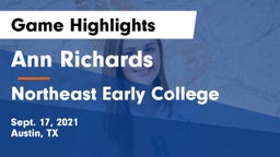 Ann Richards  vs Northeast Early College  Game Highlights - Sept. 17, 2021