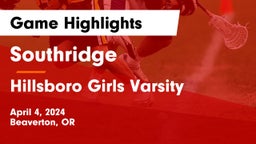 Southridge  vs Hillsboro Girls Varsity Game Highlights - April 4, 2024