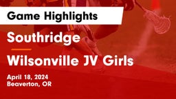 Southridge  vs Wilsonville JV Girls Game Highlights - April 18, 2024