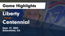 Liberty  vs Centennial  Game Highlights - Sept. 27, 2022