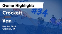Crockett  vs Van  Game Highlights - Dec 08, 2016