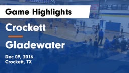 Crockett  vs Gladewater  Game Highlights - Dec 09, 2016