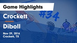Crockett  vs Diboll  Game Highlights - Nov 29, 2016