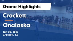 Crockett  vs Onalaska Game Highlights - Jan 20, 2017