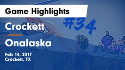 Crockett  vs Onalaska  Game Highlights - Feb 14, 2017