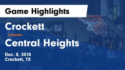 Crockett  vs Central Heights Game Highlights - Dec. 8, 2018