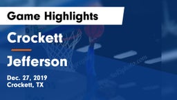 Crockett  vs Jefferson  Game Highlights - Dec. 27, 2019