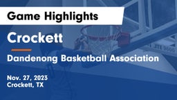 Crockett  vs Dandenong Basketball Association  Game Highlights - Nov. 27, 2023