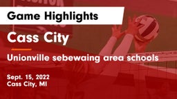 Cass City  vs Unionville sebewaing area schools Game Highlights - Sept. 15, 2022
