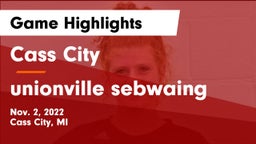 Cass City  vs unionville sebwaing Game Highlights - Nov. 2, 2022